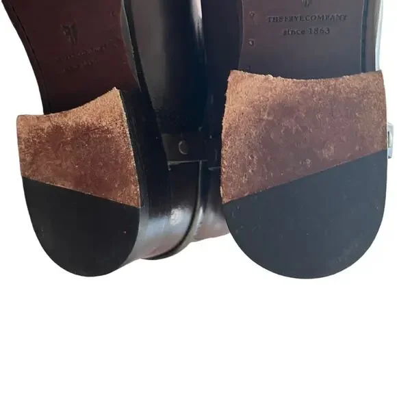 FRYE Lindsay Spur Short Brown Full Grain
Leather Boots Size 9B - Picture 11 of 13